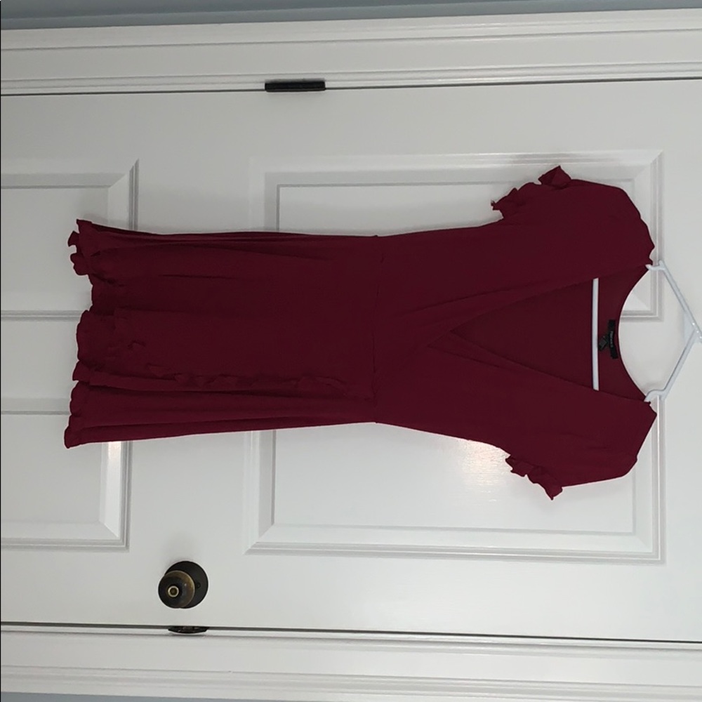 maroon dress